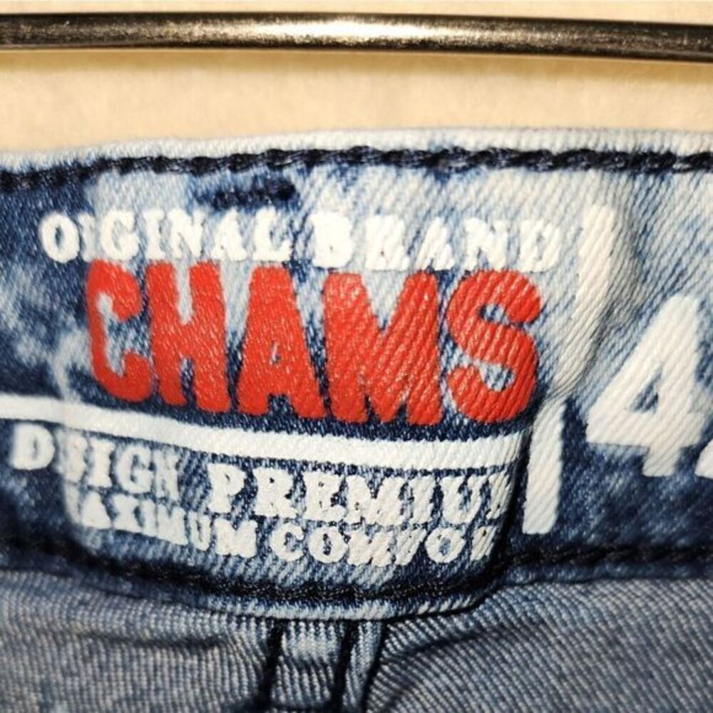 Chams Acid Stonewash Jeans size 42/31 - Picture 3 of 3